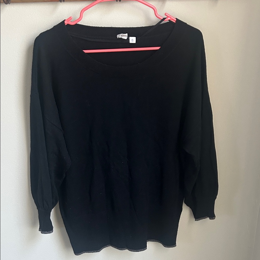 GAP Black Scoop Neck Knit Sweater